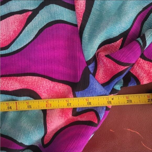 Vintage Cami Petites Multicolor Abstract Pattern Dress - Picture 12 of 16